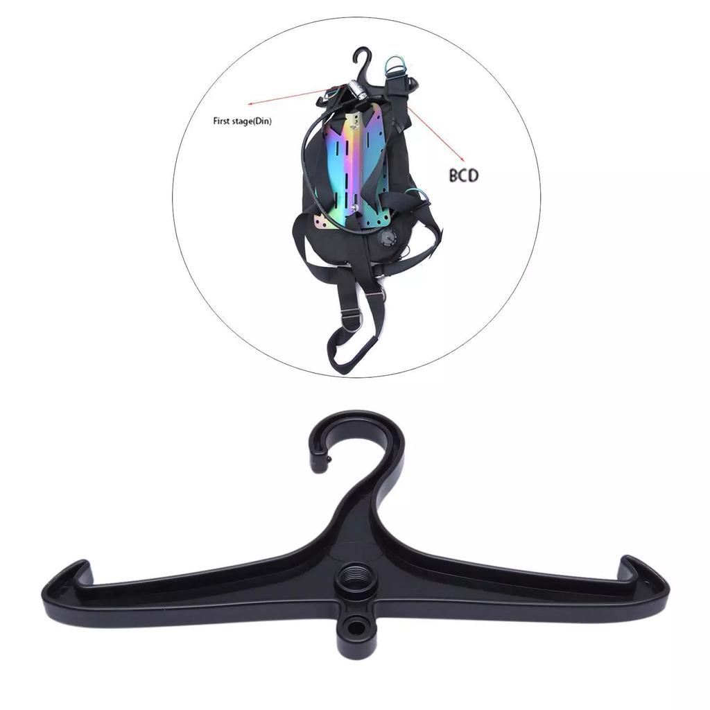Scubas Diving Wetsuit Hanger with Din Threads NonSlip BCD Hanger Wetsuit Drysuit Coat Hanger for Dry Clothes Enduring