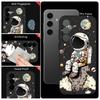 Soft TPU Lanyard Case For Samsung Galaxy S26 S24 S25 Ultra S23 S24 FE A17 A56 A55 A36 A15 A16 A25 5G Cute Astronaut Phone Cover