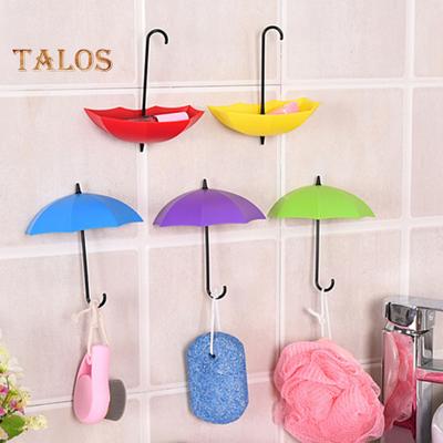 Umbrella Wall Hooks Purse Key Hangers Simple Installation Multi-Color Versatile 3D Adhesive Decorative Hanging Hooks
