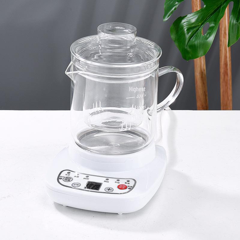 Mini ceașcă electrică de tocană din ceramică inteligentă - Uz la birou și acasă pentru supă, terci, cuib de pasăre, aparat de ceai din sticlă