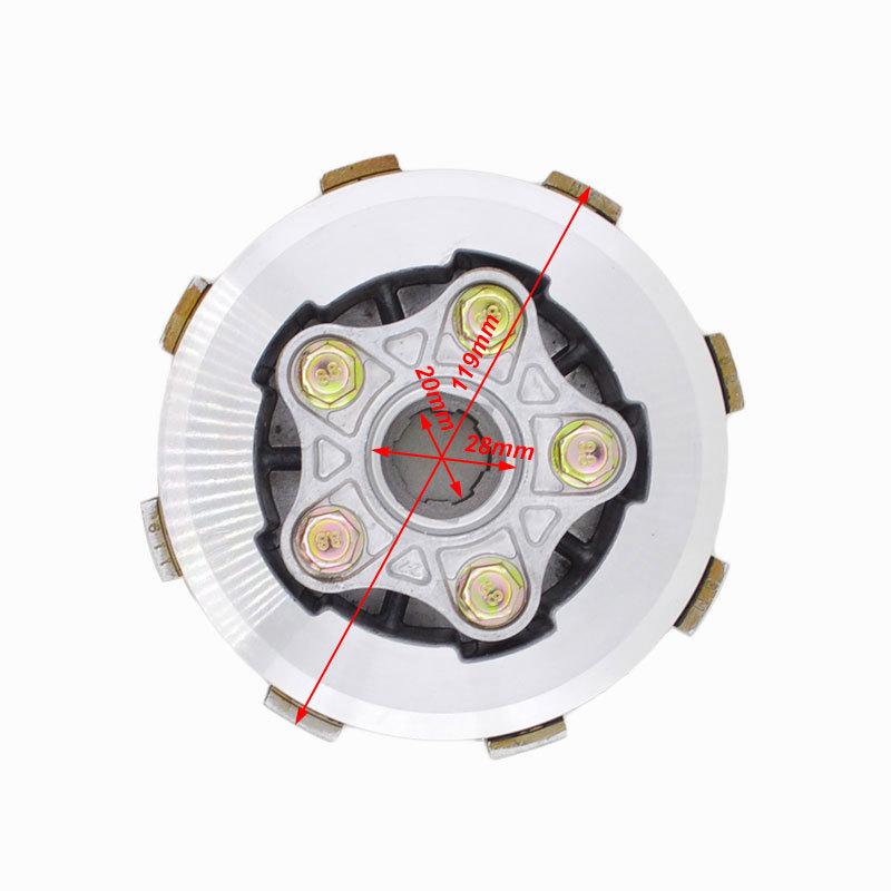 Motorcycle 5 Column Enhanced Clutch 6pcs Friction DIsc Center Outer Clutch Assy for CG150 CG175 CG200 CG250 Tricylcle Buggy ATV
