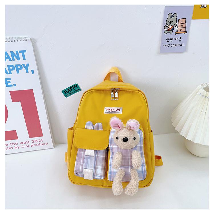 Adorable Cartoon Bear Rabbit Kids Backpack Ideal For Preschool Boys Girls Ages 3-6 Breathable And Durable Nylon