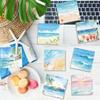 240 Blatt Quadratische Selbstklebende Haftnotizen Aquarell Strandlandschaft Notizblock Für DIY Journal Dekoration Bürobedarf