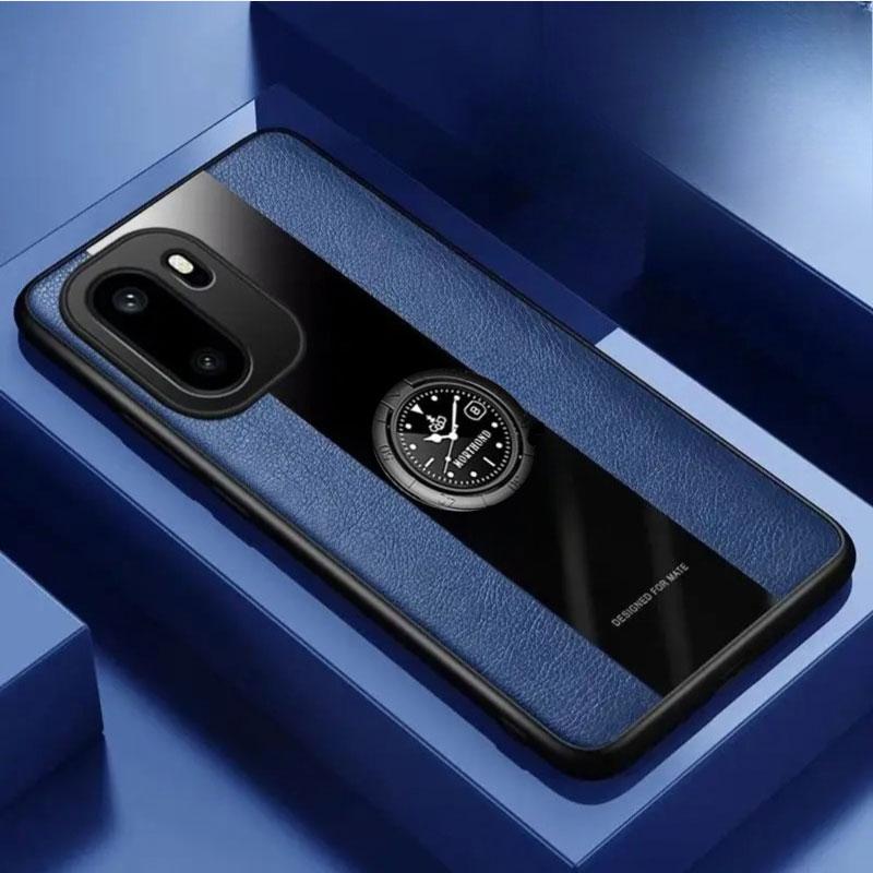 

Для OnePlus Ace6 Чохол з PU шкіри, протиударний, з магнітним кільцем-тримачем, для OnePlus15R 1+Ace 6 T 1+ 15R Матовий силіконовий чохол з м якою рамкою OnePlus 15R синій