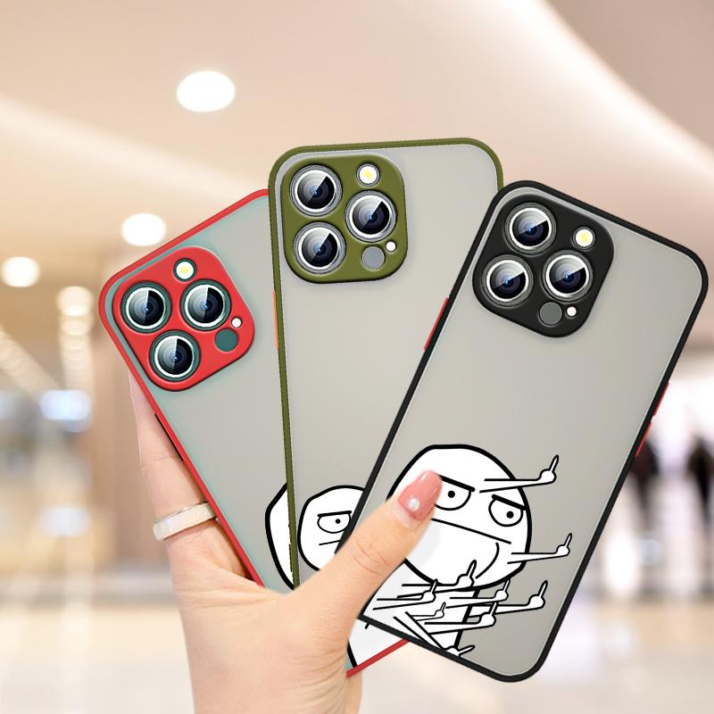 

Cute M Face Pattern Lovely For Apple iPhone 13 12 11 Mini XS XR X Pro MAX 8 7 Plus Матовий напівпрозорий футляр для телефону Funda Capa iPhone 7 8
