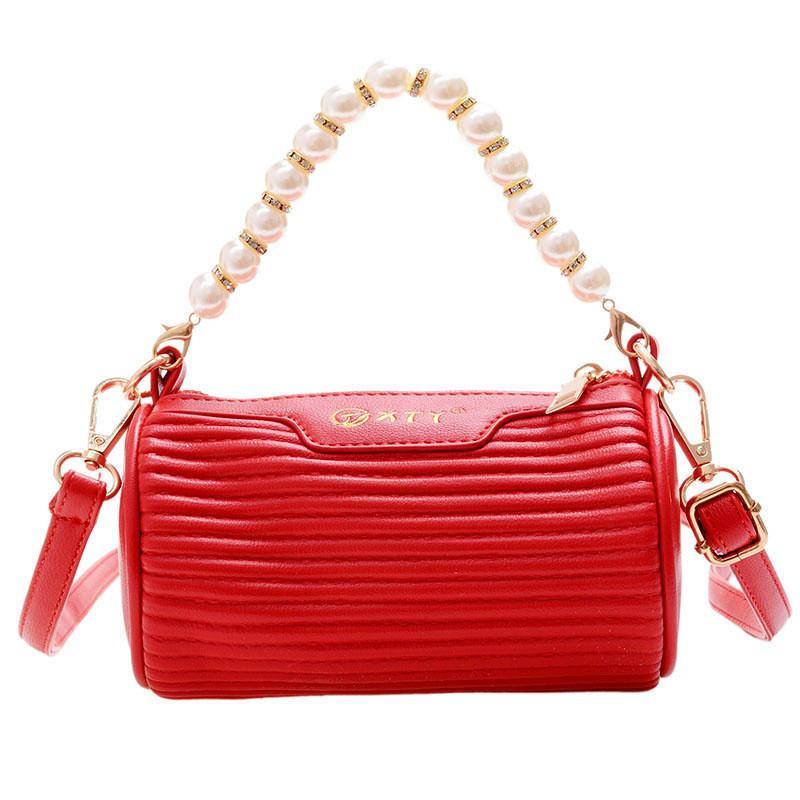 Trendy Mini Parent-child Shoulder Bag Fashionable Cute Pearl Bucket Bag Stylish Design