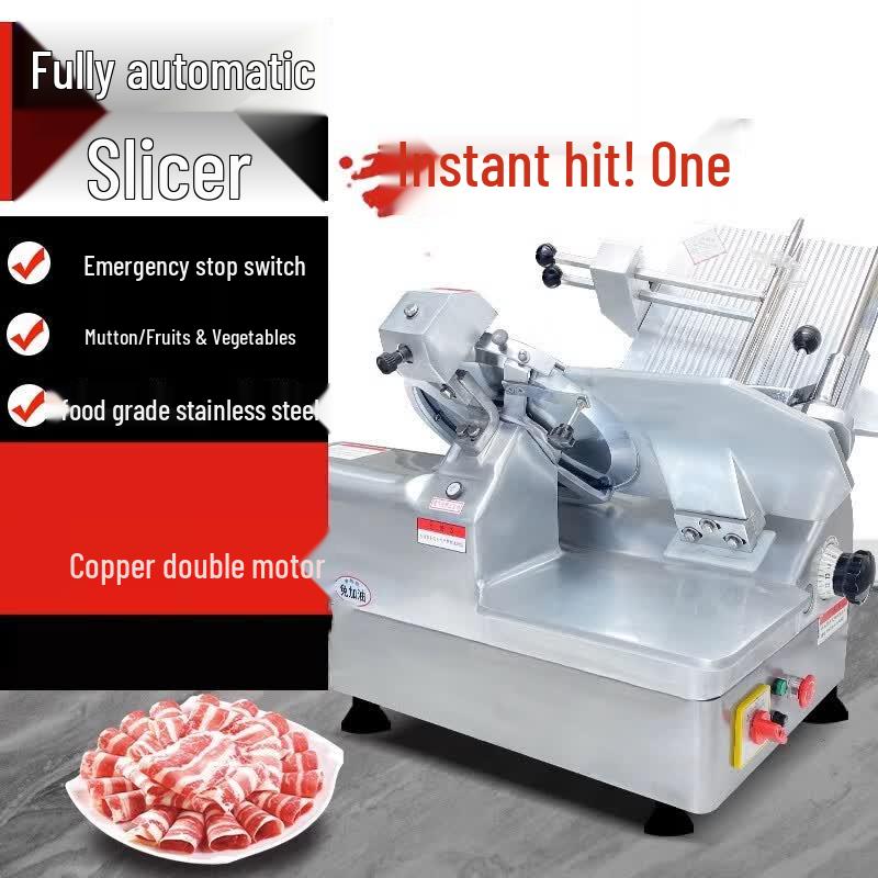 Commercial Automatic Frozen Meat Slicer 10-inch
