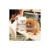 Cute Lace Scarf Pomeranian Plush Doll Children Companion Toy For Kids Comfort And Sleep
