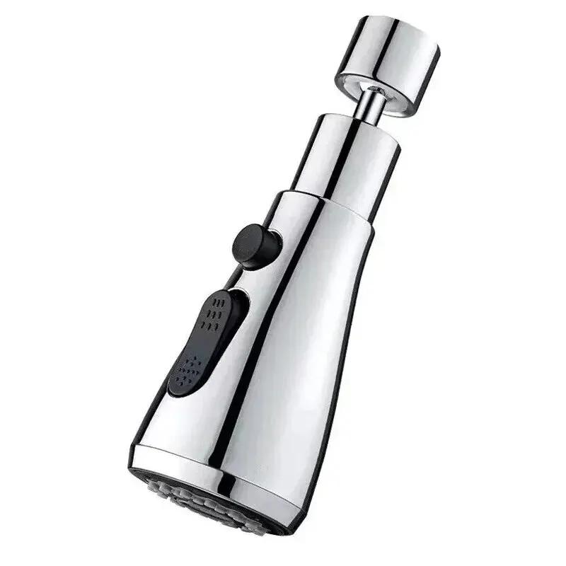

1pc Faucet Extender Boosting Splash Prevention Three Modes Water Saver Home Extended Shower Spray Filter,Faucet Extender серебряный