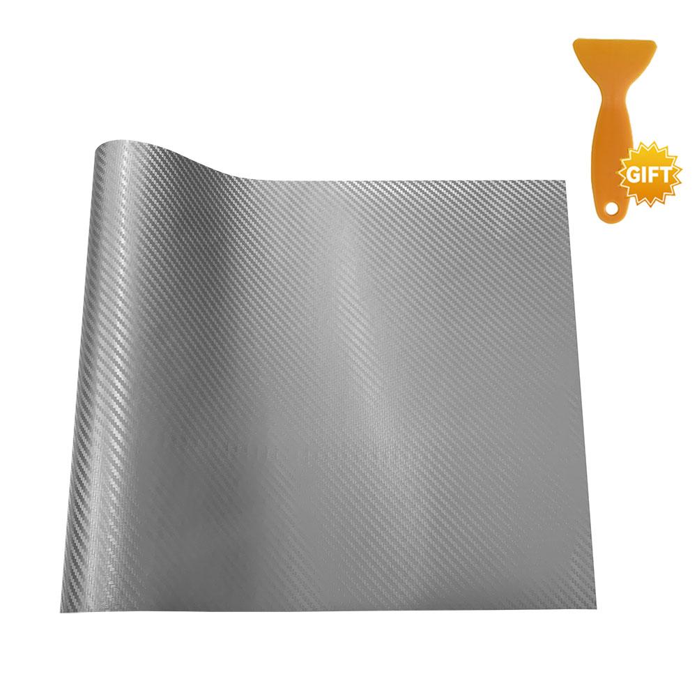 30x127cm Car 3D Carbon Fiber Vinyl Wrap Sticker with Scraper Waterproof Protection Film for Auto Exterior Change Color Stickers