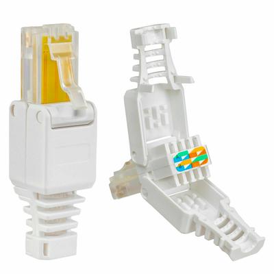8P8C Ethernet Cable Tool-less CCTV Connectors CAT6 Plug Crystal Head RJ45 Connector