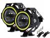 2X Halogen Motocyklowy Led Lampa Reflektor Ring Cob Komplet 2 Tryby Światła