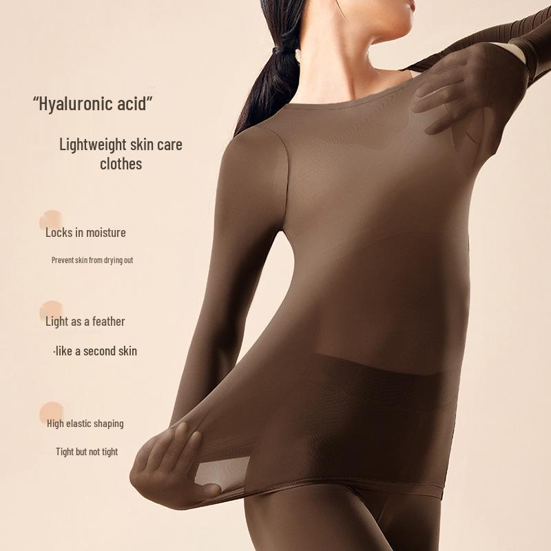 2025 Verbessertes Hautverschönerndes Thermounterwäsche-Set: Hochelastisch, Antibakteriell, Leicht, Nahtlose Basisschicht für den Herbst.