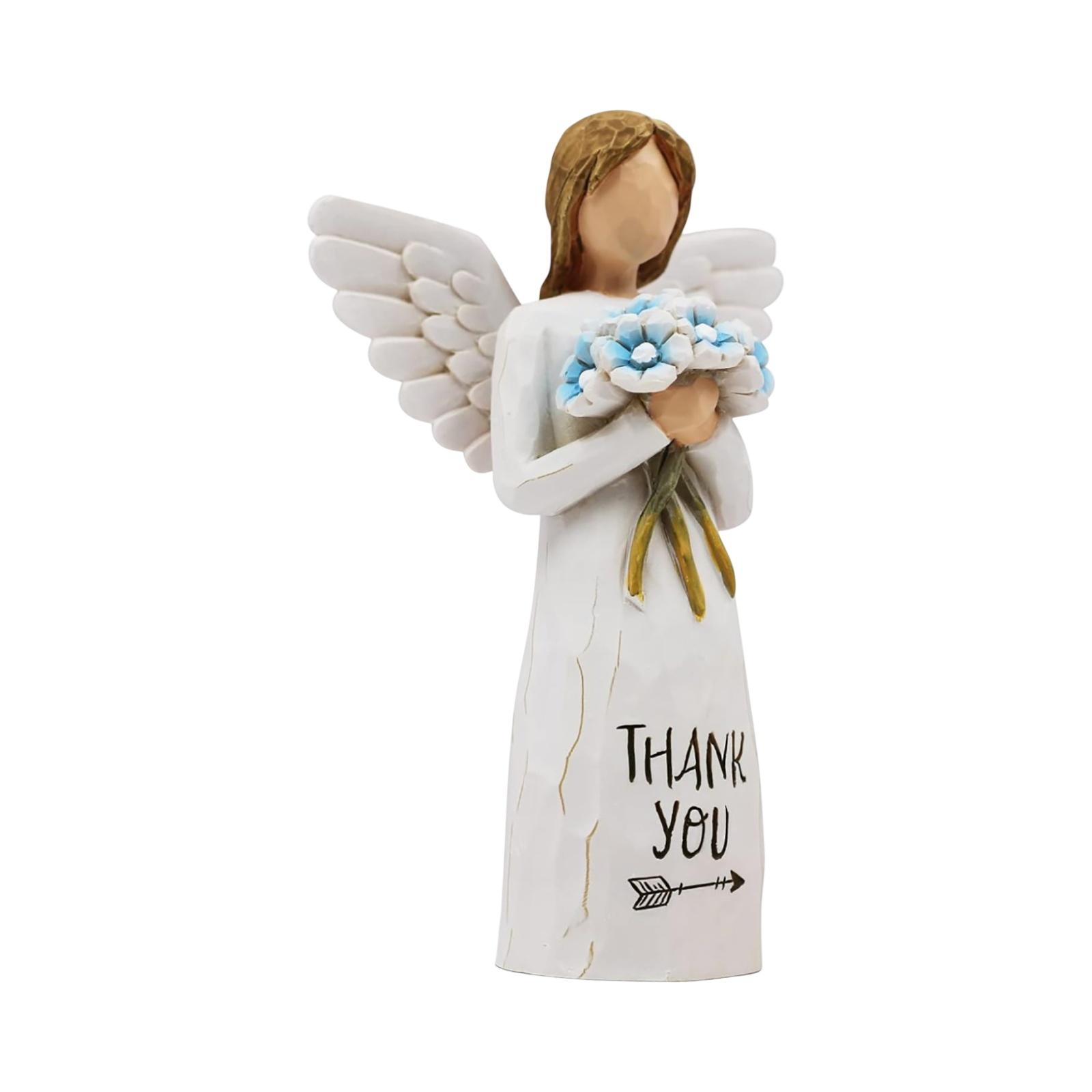 

Теплая статуэтка девушки-ангела, украшение для дома, подарок, изделия из смолы One Size