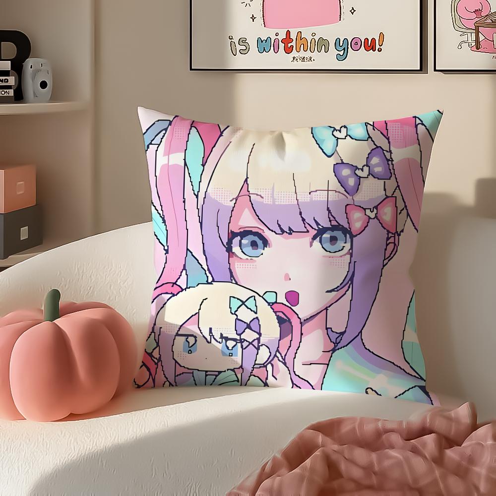 Addictive Satirical Game NNeedy Streamer Overload Cushion Cover Pillowcase Short Plush Invisible zipper Room Sofa Cushion Cover