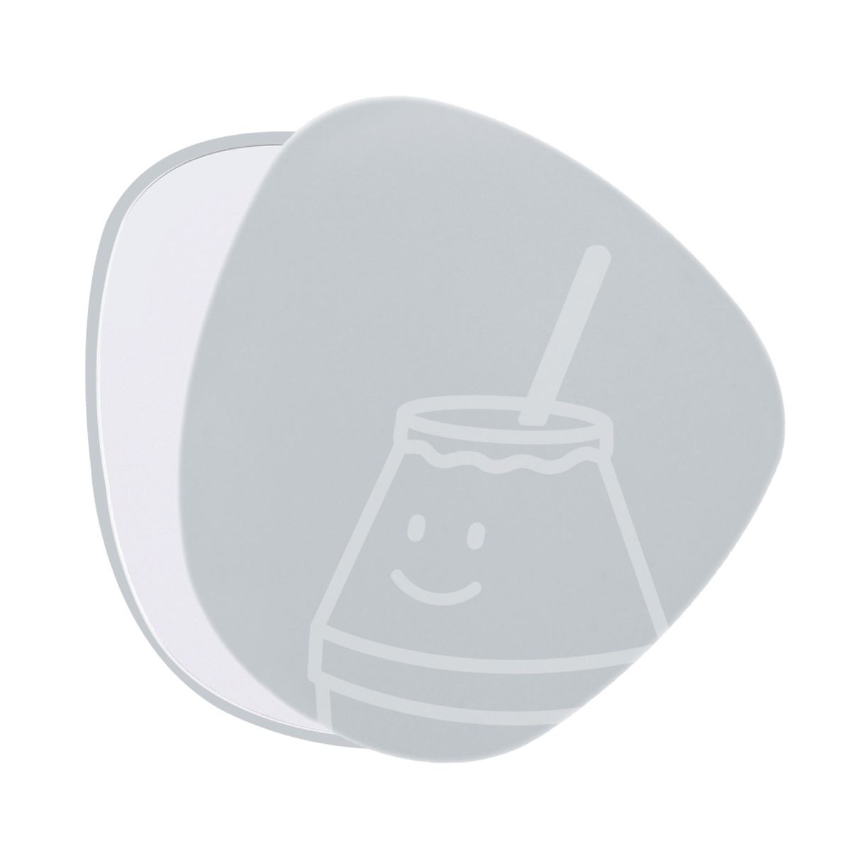 Lightweight and Slim Hand Mirror Banana Milk Green 2P