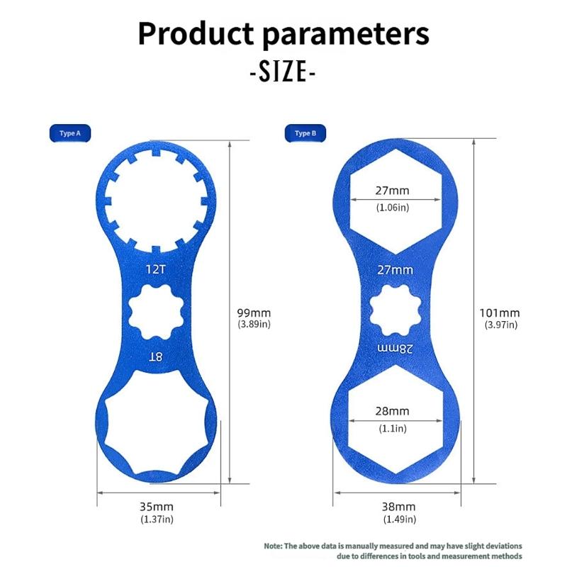 Aluminum Alloy Fork Wrench For Emergency Repairs And Routine Care Of Mountain Bike Suspension Systems Double Head Design