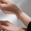 Cubic Cuff Bracelet - Silver, Gold