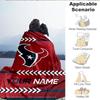 Custom Name Blanket basketball Texans Logo Blanket Bedding Blanket for Travel, Camping, Living Rooms, Offices, Sofas, Fan Christmas gift