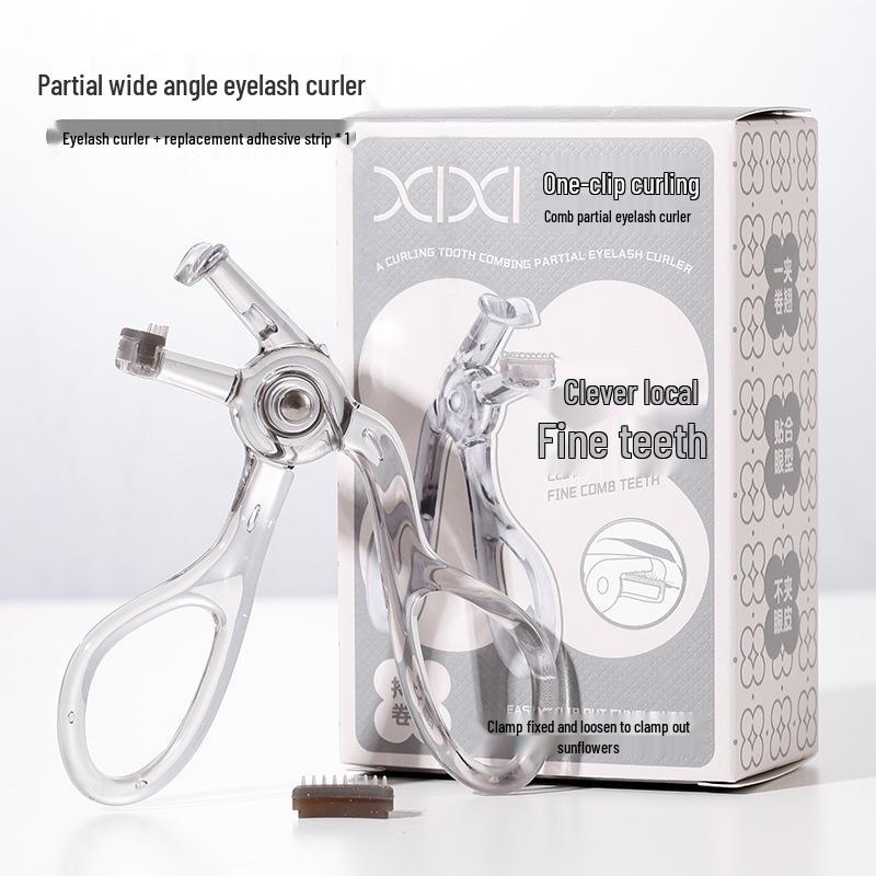 

Xixi One-Clip Curling Comb: Wide-Angle Eyelash Curler for Natural, Long-Lasting Curls - Sunflower Design for Partial Lashes.