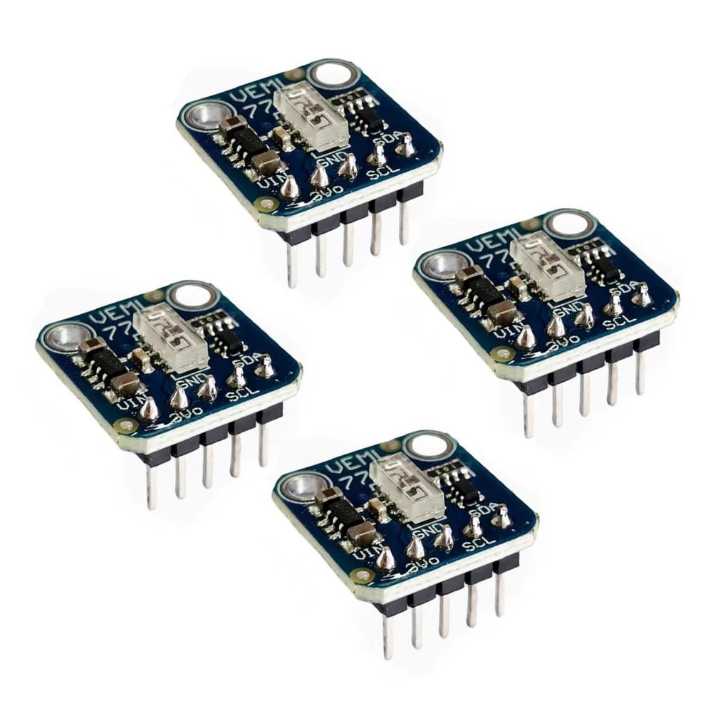 4 Pcs VEML7700 Ambient Light Sensor Modules With Pin Headers VEML7700 Light Sensors 16-bit For Arduino I2C Interface Accessories
