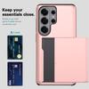 For Samsung S25 Edge Phone Case A57 A37 A17 16 A56 A36 A55 Slide Card Slot Wallet S25 FE S26 Ultra Plus Drop Protection Case