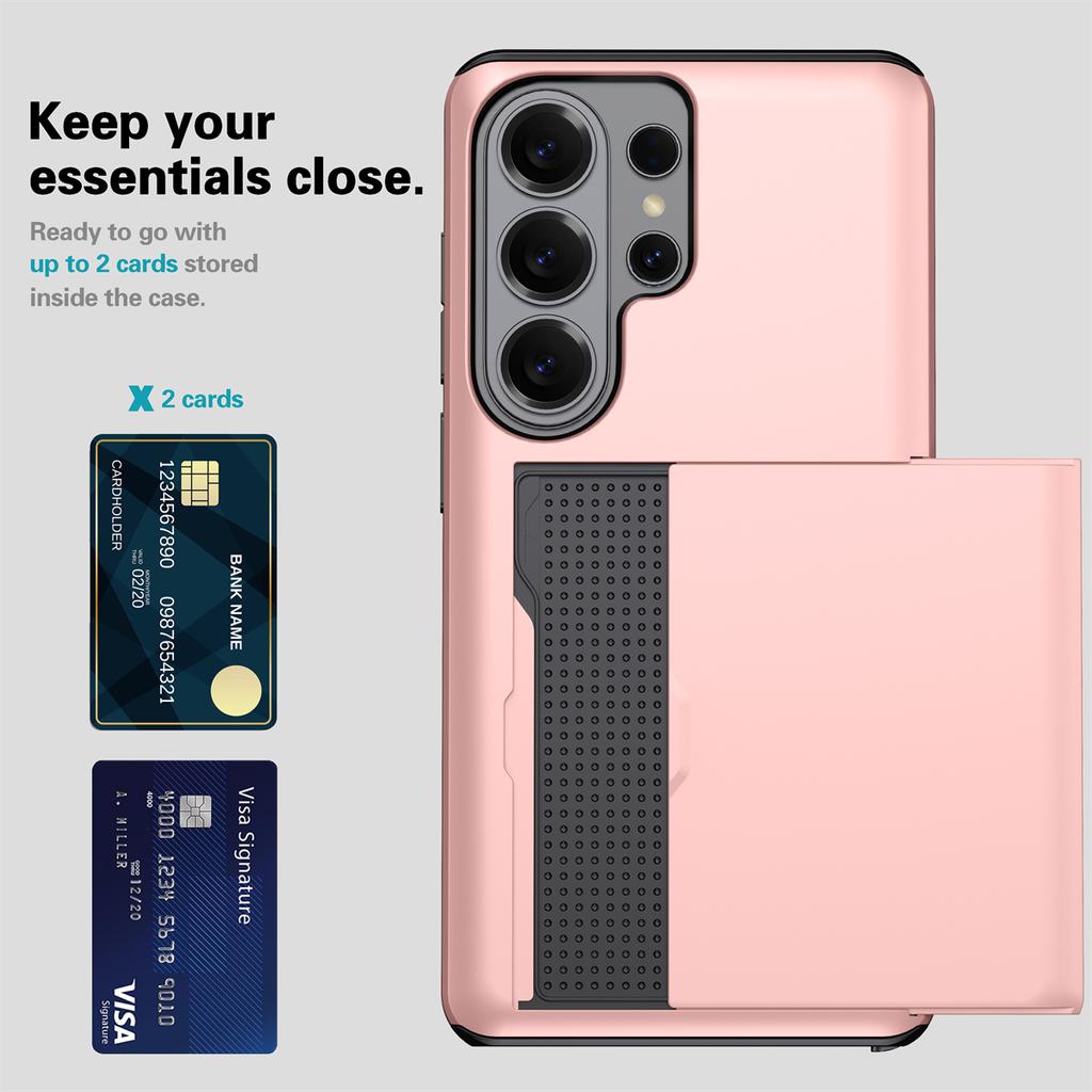For Samsung S25 Edge Phone Case A57 A37 A17 16 A56 A36 A55 Slide Card Slot Wallet S25 FE S26 Ultra Plus Drop Protection Case