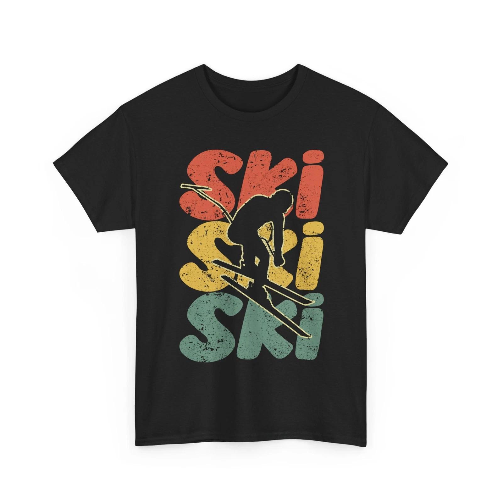Ski Shirt, Skiing Lovers Winter Sports Fans Skier Women Men T shirt 4XL