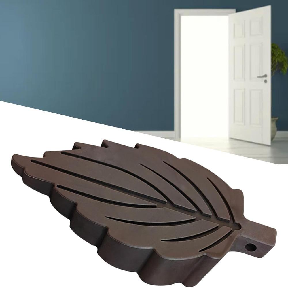 2 Pcs 3.62x1.77x0.79in Heavy Duty Door Stopper TPR Leaf Shape Stopper Under Draft Stopper  for Tiles