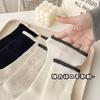 Spring and Summer Thin Lace Pile Socks, Color-blocking Mid-calf Socks, Versatile Flanged Socks, Women's Cotton Socks