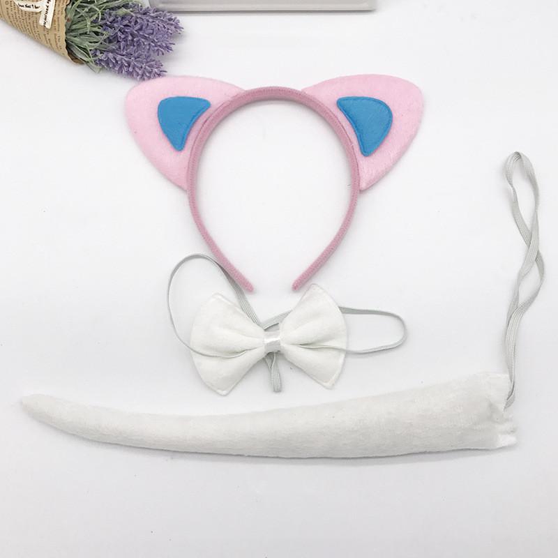 Animal Headband Set With Bunny And Cat Ears For Cosplay Party Costume Accessories