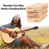 Guitar Radius Sanding Block Wooden Two Way Radius Sanding Block for Fret Leveling Fingerboard Sanding Beam Luthier Tool
