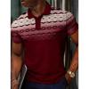 Vintage Ethnic Style Men's Digital Printing Pattern Short-sleeved Polo Shirt Fashionable Summer European and American Clothing