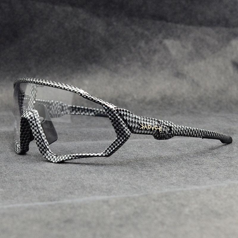 Color-changing cycling glasses with myopia running sports bicycle driving windproof eye protection
