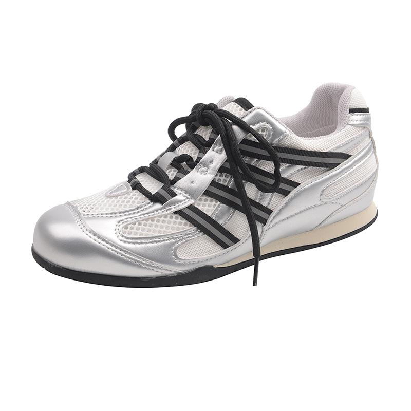 Retro Contrasting Color Splicing Inner Height Increase German Training Shoes Women's 2025 New Mesh Breathable Comfortable Versatile Casual Forres