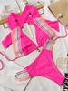 Halter Bikini Push Up Women Swimsuit Female Swimwear Mesh Brazilian Bikinis Set Swimming Suit Beachwear Bathing Suit
