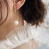 S925 Pearl Tassel Earrings: Geometric Design for a Chic and Slimming Look