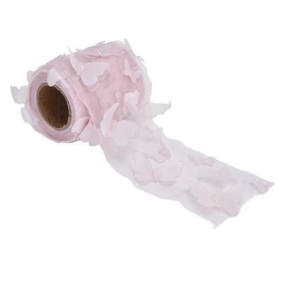 Tulle Rolls Elegant Style Three Dimensional Pattern Bright Colors Ribbon for Decorating