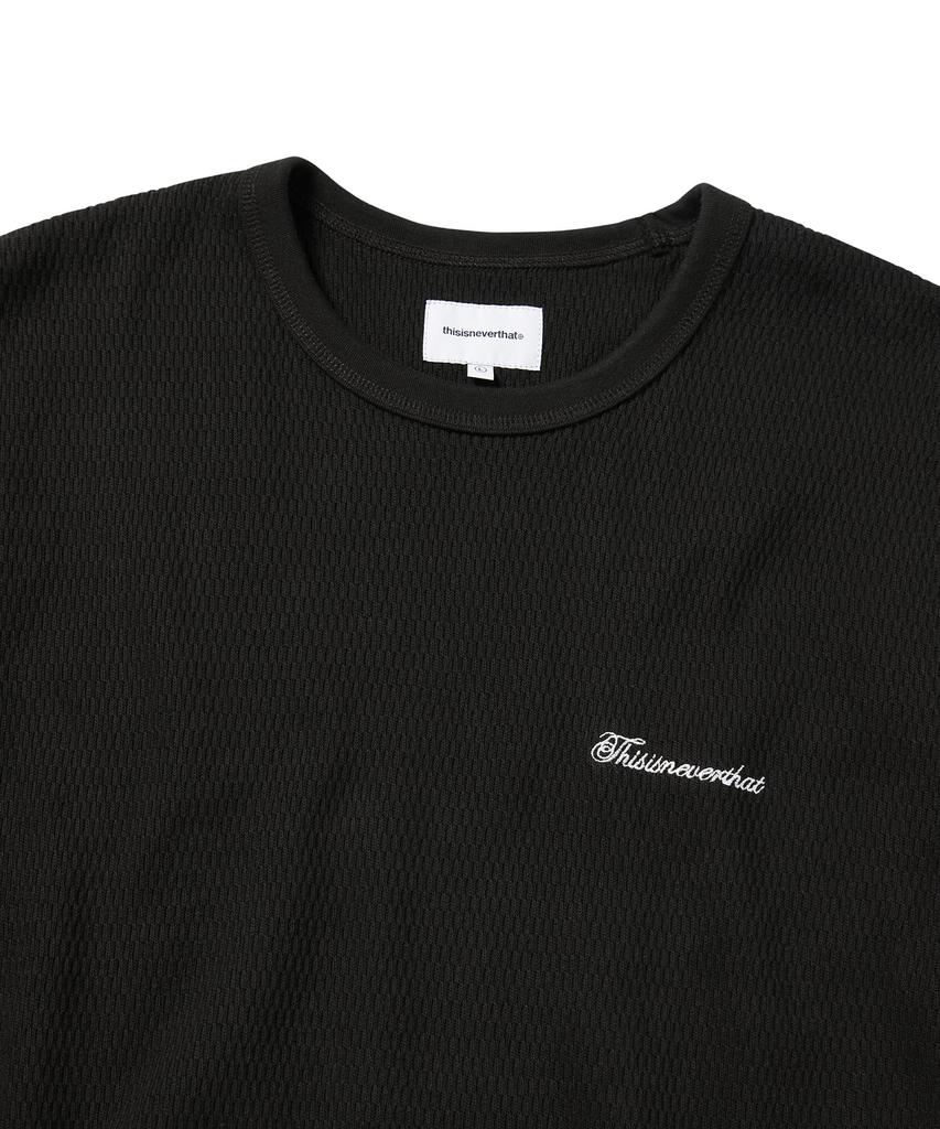 THISISNEVERTHAT Waffle Tee Off Black