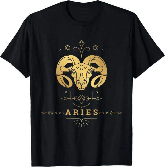 Aries Zodiac Sign Novelty Graphic Tees & Cool Designs T-Shirt Size L & XL T-Shirt