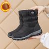 Women's winter fur one thickened padded waterproof comfortable warm anti cold lightweight hiking waterproof non-slip thick sole mid-calf snow boots