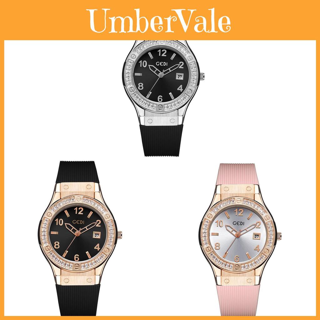 Minimalist Silicone Watch For Women With Calendar Function Waterproof Quartz Movement
