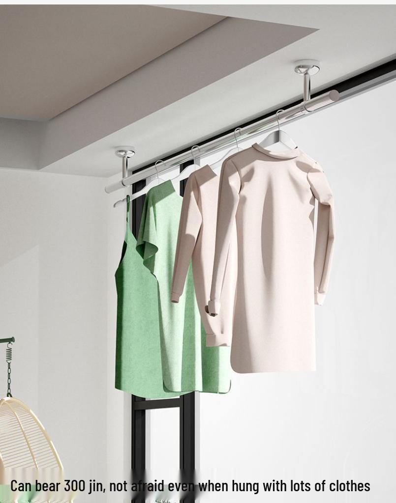 32mm 304 Stainless Steel Clothes Drying Rod for Balcony and Indoor/Outdoor Use