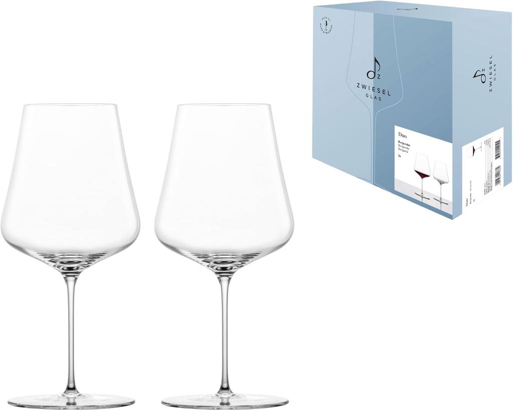 ZWIESEL GLAS Duo Burgundy Stem Hand & Bowl Machine Made (Pair) M123471