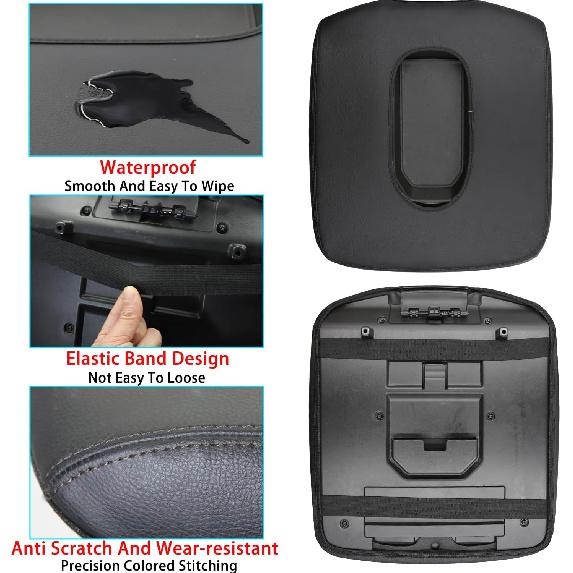 Center Console Armrest Cover for Chevy Silverado/GMC Sierra Accessories 2019-2024 2025 Arm Rest Box Pad Middle Console Lid Cushion Leather Protective