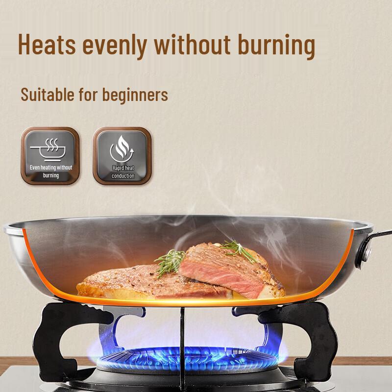 COOKER KING 32cm Refined Iron Wok