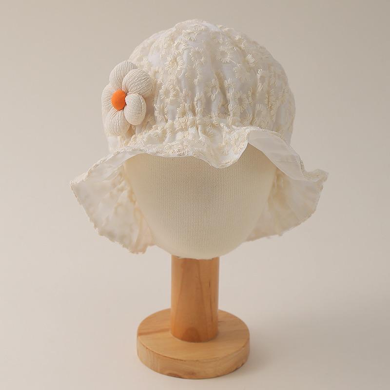 Sweet Spring & Autumn Flower Bucket Hat for Baby Girls