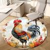 1pc Office Carpet Chair Mats Autumnal Rooster with Berries and Leaves Perfect for Decorating Office Chairs, Living Rooms, Or Bedrooms.YDT271