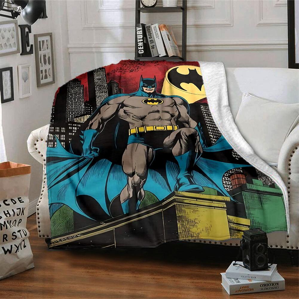 1pc Batman Blanket Lightweight Flannel Throw For Sofa, Bed, Travel, Camping, Livingroom, Office, Couch, Chair, And Bed
