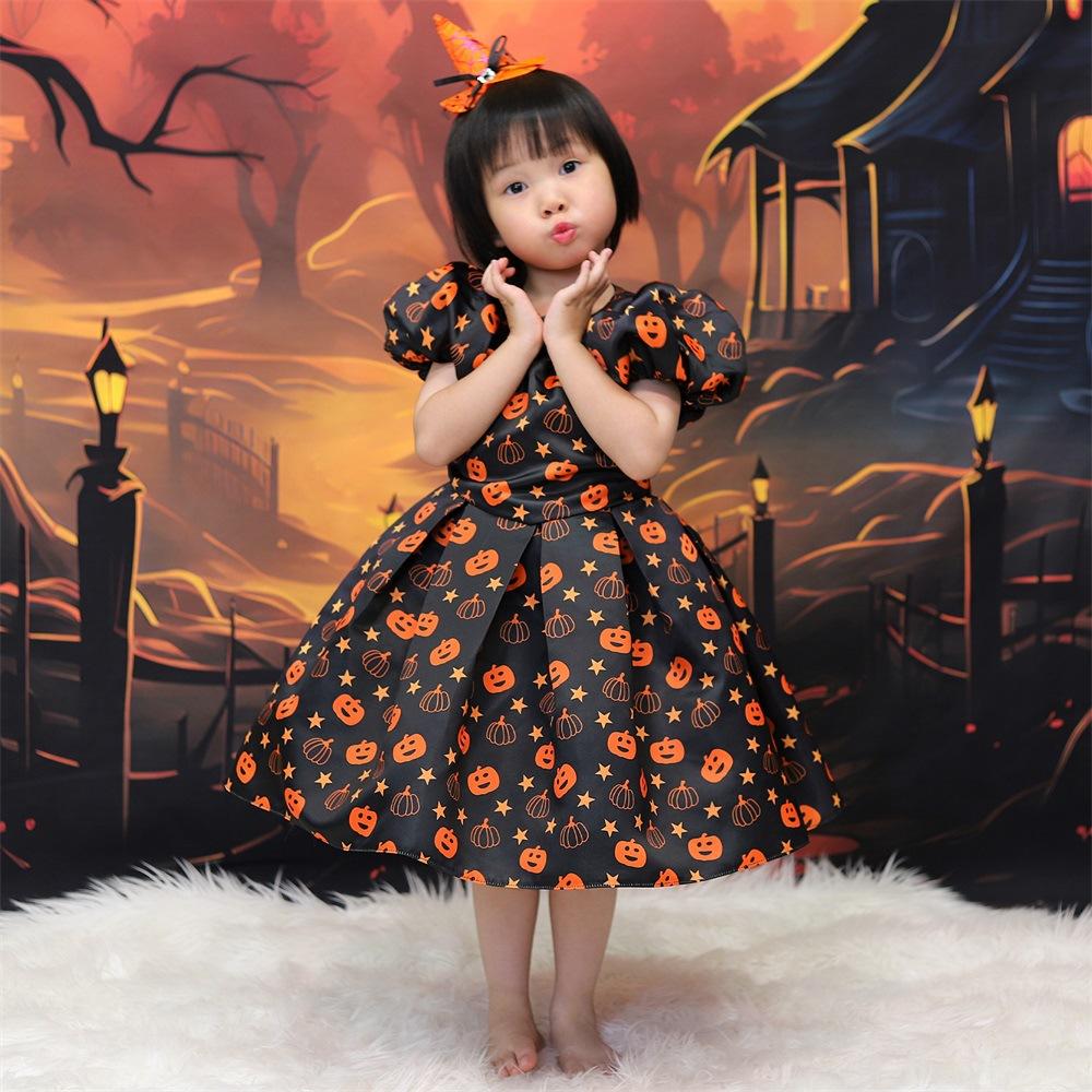 Halloween Dresses Flower Girls Prom Dress Toddler Baptism 1st Birthday Dress Baby Girl Clothes Princess Wedding Party Kids Costume